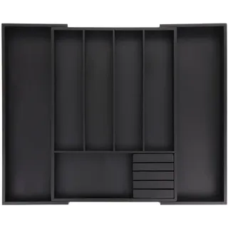 Relaxdays Besteckkasten , Holz, Holzwerkstoff , 32.5x5x44.5 cm , Küchenzubehör, Küchenhelfer, Besteckeinsätze