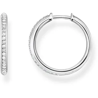 Thomas Sabo Creolen aus Sterlingsilber mit Zirkonia in der Farbe Silber, Durchmesser: 20,7mm, CR673-051-14