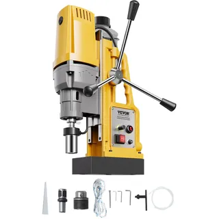 VEVOR Magnetbohrmaschine Kernbohrmaschine 1400 W 50 mm Bohrdurchmesser, 13000 N tragbare elektrische Magnetbohrmaschine, 750 U/min Drehzahl, Bohrmaschine für Metalloberflächen Industrie Heimwerker