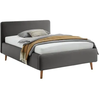Meise Möbel meise.möbel Polsterbett Mattis 120 x 200 cm Stoff Grau Anthrazit