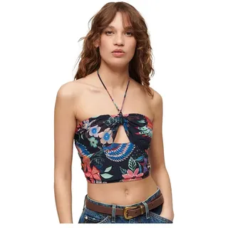 Superdry Crop Cut Out Ärmelloses Oberteil - Vera Floral Multi - XL