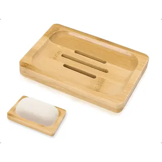 Emezddo Seifenschale,Naturholz Holz Seifenablage,Soap Holder mit Ablauf,verwendet für Bad Küche Toilette Zubehör Lagerung
