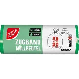 Gut&Günstig Müllbeutel 35,0 l grün, 20 St.