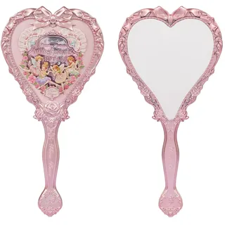 Flower Knows Midsummer Fairytales Handspiegel – Vintage-Herz-Handspiegel, elegante Prinzessin mit langem Griff, Geschenk für Mädchen & Damen (Milky Pink)