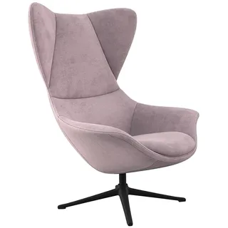 FLEXLUX Ohrensessel »Stilo Relaxsessel, TV-Sessel«, Solitär, Stil-Ikone, drehbar, Fuß schwarz, lila