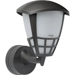 Oktaplex lighting Außenwandleuchte Kunststoff 22,0 cm E27 Leuchtmittel wechselbar IP54 anthrazit