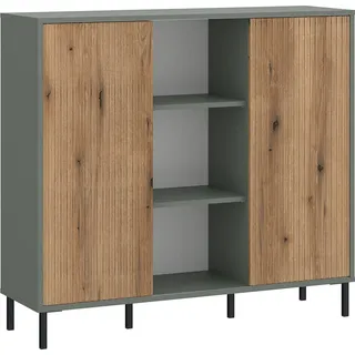 Sideboard in grau-grün mit Eiche PARMA-129 - Grün