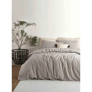 Nuit Des Rêves 100% Cotton Ranforce Single Quilt Cover Set, 135 x 200 cm, White & Black | Machine Washable at 40°C | Soft, Durable, and Stylish Bedding for Modern Homes, Twin