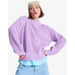 Sweatshirt ROXY "COMING HOME AGAIN", Damen, Gr. M (38), crocus petal, Obermaterial: 100% Polyacryl, Rundhals, Sweatshirts Sweatshirt