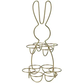 Osterhase , Goldfarben , Metall , Hase , 17.00x32 cm , zum Stellen , Dekoration, Dekofiguren & Skulpturen, Dekotiere