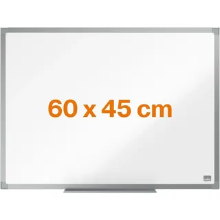 Nobo Amazon Exclusive Stahl-Magnettafel 60 x 45 cm – Trocken abwischbare Memotafel mit Aluminiumrahmen und Stifthalter, magnetische Wandtafel für Büro, Zuhause, Klassenzimmer