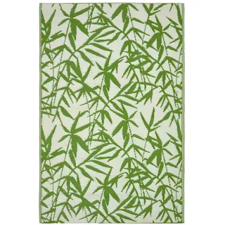 Homescapes Outdoorteppich Zena, floral gemustert 240/300 cm , Grün , Kunststoff , Baum/Pflanze/Natur , Rechteckig , 240x300 cm , Global Recycled Standard (Grs) , Teppiche und Böden, Teppiche, Outdoorteppiche
