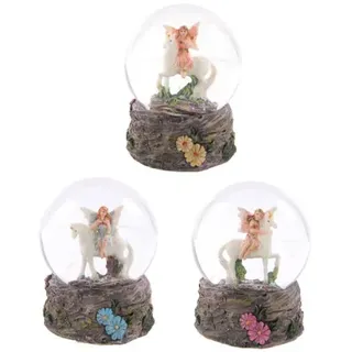Puckator Schneekugel – Blumenfee auf Einhorn
