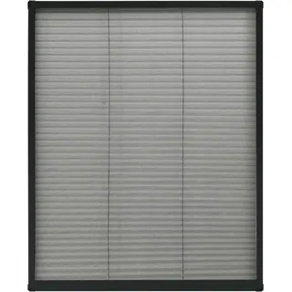 vidaXL Insektenschutz-Plissee für Fenster Aluminium Anthrazit 80x100cm - Grau