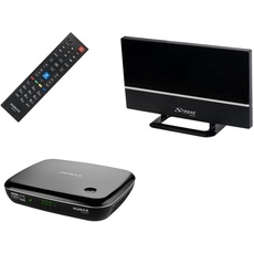 HUMAX HD Nano T2 DVBT2 Receiver mit Antenne und Freenet TV inkl. HDMI Kabel und Fernbedienung, Receiver mit Aufnahmefunktion und USB Anschluss für Externe Festplatten, schwarz