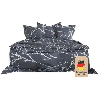 Intirilife Bettwäsche (Blau-Weiß) , Kunststoff , 135x200 cm , Heimtextilien, Bettwäsche & Leintücher, Bettwäsche