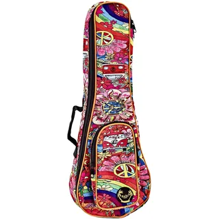 Ortega Guitars Gigbag für Sopran Ukulelen mit Schultergurten - Peace 68 (KUB-68-SO)