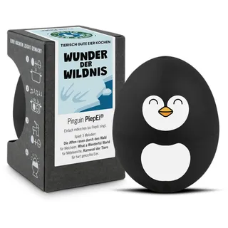 Pinguin PiepEi - Singende Eieruhr zum Mitkochen - Eierkocher | Zusammen mit den Eiern kochen: Spielt für weich, mittel & hart eine Melodie - Lustiger & funktionaler Eggtimer - Musik Kochei
