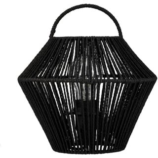 Pauleen 48301 Tischleuchte Boho Shine E27 max. 20W Schwarz Metall, Rattan Nachttischleuchte