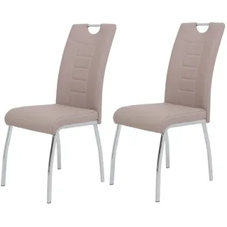 HELA Tische Mid.you Stuhl-Set, Cappuccino, Metall, Textil, eckig, 43x100x64 cm