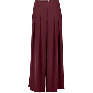 Anzughose VERA MONT "Anzughose mit Bundfalten", Damen, Gr. 44, EURO, pink (deep dahlia), Obermaterial: 96% Polyester PES. 4% Elasthan EL., Hosen Anzughose