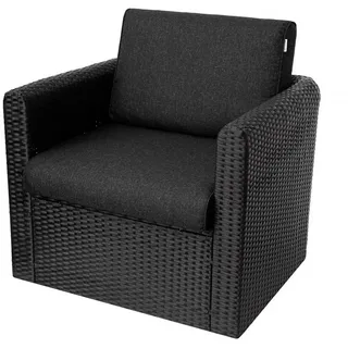 Bjird Sitzkissen 50 x 50 cm schwarz 2-tlg.