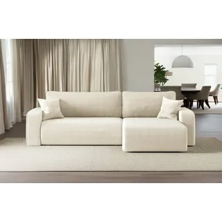 kaiser möbel Eckcouch Milano XL Cord 2-Sitzer Beige