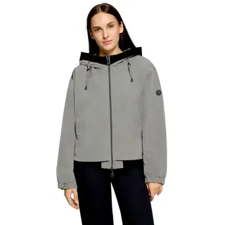 GIL BRET Sommerjacke GIL BRET "Sommerjacke mit Kapuze", Damen, Gr. 38, grau (salvia), Obermaterial: 100% Polyester PES., Jacken Sommerjacke