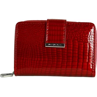 Jennifer Jones Damen RFID Blocker Brieftasche Geldbörse rot Leder Croco OPJ711R
