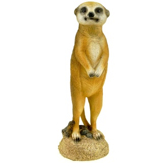 Kremers Schatzkiste Kleines Erdmännchen stehend Figur Gartenfigur 20 cm Meercat Tierfigur