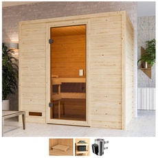 Bild von Sauna »Sunie«, 3,6-kW-Plug & Play Ofen mit int. Steuerung, beige