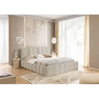 YOURHOUSE24 Polsterbett Micandi Doppelbett Bettgestell Lattenrost (Farbe: Catch me 02, Größe: 200x200 cm)