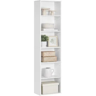 VASAGLE Bücherregal 24 x 40 x 178,5 cm Weiß