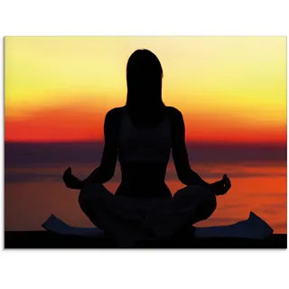 ARTland Glasbild »Yoga im Sonnenuntergang«, Spa, (1 St.), in verschiedenen Größen