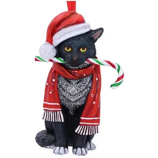 Nemesis Now Candy Cane Cat Unisex Weihnachtskugeln Standard Kunststoff Geschenke, Katzen, Weihnachten