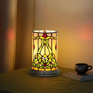 Tiffany Stil Buntglas Matam Tischlampe Wohnzimmer Schlafzimmer Nachttisch Blume Vase Dekor Kleine Nachtlicht Niedlich Kinder Akzent Led Zylinder Vintage Schreibtischlampe