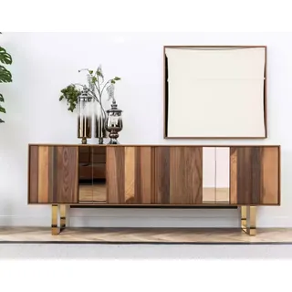 Sideboard Spiegel Schrank Design Luxus Wohnzimmer Modern Set Anrichte 2tlg