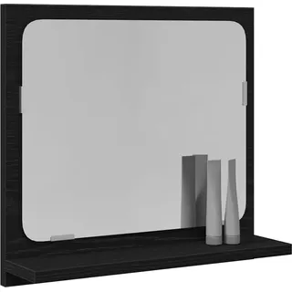 vidaXL Badspiegel Schwarz Eichen-Optik 40x10,5x37 cm Holzwerkstoff - Schwarz