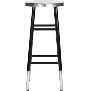 SAFAVIEH Glam Bar & Counter Stool, in Black and Silver