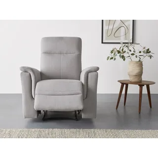 OTTO home Relaxsessel Southbrook Webstoff 91 x 99 x 92 cm Grau mit Schlaffunktion und elektrischer Relaxfunktion