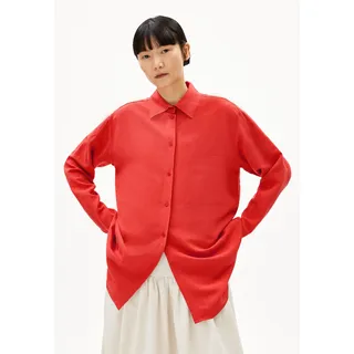 MAALGAA LINO |  Bluse aus Leinen-Mix - rot (M)