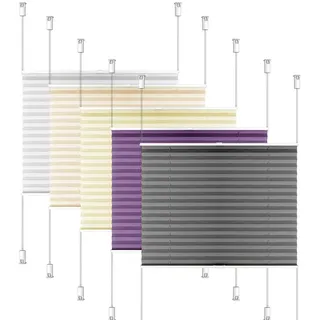 SIENOC Plissee Klemmfix Fenster Plissee Rollo Sonnenschutz Ohne Bohren Rollo Fenster & Türen inkl. Zubehör (Grau, 100x130 cm)