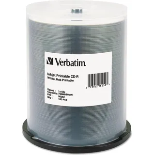 Verbatim CD-R 700MB 52x Inkjet Printable Weiß - Box 100 Stück