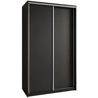 masseno Schwebetürenschrank Nisse 120 x 205 x 60 cm Schwarz