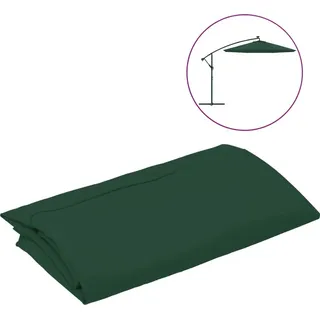 vidaXL Ersatzbezug für Ampelschirm Grün 350 cm - Grün