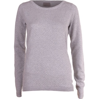 Vero Moda Eleganter Feinstrick Pullover Strukturmuster Rundhals Longsleeve VMCARE Sweater