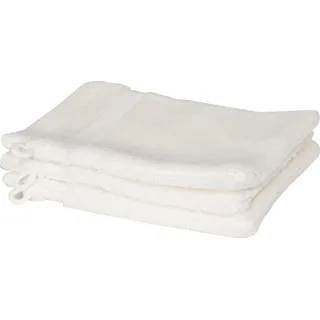 SCHÖNER WOHNEN-Kollektion Waschhandschuh »Cuddly«, (Set, 3 St., 3 Waschhandschuhe 16x21cm), schnell trocknende Airtouch-Qualität, weiß