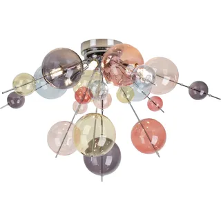 Näve Leuchten Deckenleuchte EXPLOSION mit G9 Deckenleuchte EXPLOSION mit G9 Deckenleuchten - Deckenleuchte "EXPLOSION" weiß, Deckenlampe im Modern Style, aus Metall und Glas in weiß, 38 cm hoch, Ø 57 cm, G9-Fassung - Bunt