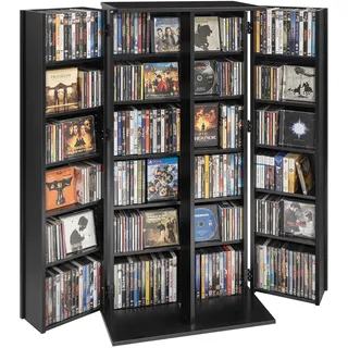 Vevor DVD-Schrank 24 Fächer 61,0 x 36,8 x 127,0 cm Schwarz