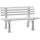 Gartenbank 120 x 54 x 74 cm Weiß